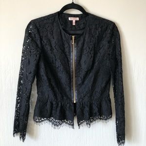Juicy Couture black lace versatile jacket